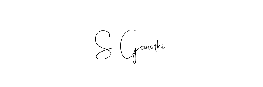 S Gomathi stylish signature style. Best Handwritten Sign (Andilay-7BmLP) for my name. Handwritten Signature Collection Ideas for my name S Gomathi. S Gomathi signature style 4 images and pictures png