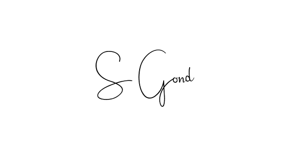 Make a beautiful signature design for name S Gond. Use this online signature maker to create a handwritten signature for free. S Gond signature style 4 images and pictures png