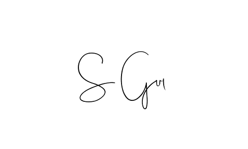 You should practise on your own different ways (Andilay-7BmLP) to write your name (S Gul) in signature. don't let someone else do it for you. S Gul signature style 4 images and pictures png
