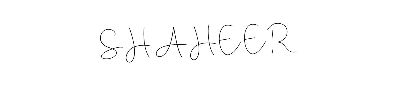 Andilay-7BmLP is a professional signature style that is perfect for those who want to add a touch of class to their signature. It is also a great choice for those who want to make their signature more unique. Get S H A H E E R name to fancy signature for free. S H A H E E R signature style 4 images and pictures png