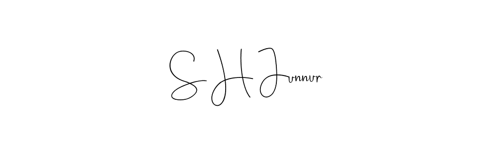Make a beautiful signature design for name S H Junnur. Use this online signature maker to create a handwritten signature for free. S H Junnur signature style 4 images and pictures png