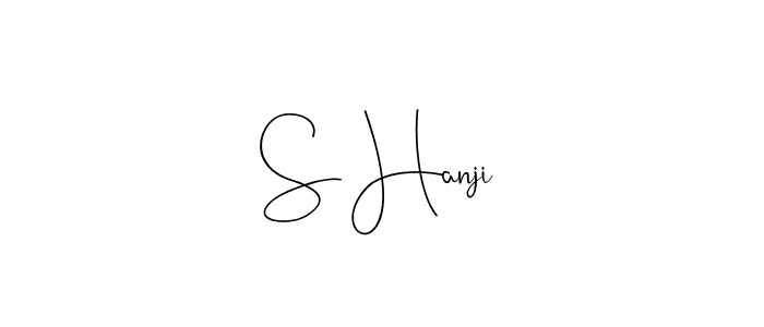 Create a beautiful signature design for name S Hanji. With this signature (Andilay-7BmLP) fonts, you can make a handwritten signature for free. S Hanji signature style 4 images and pictures png