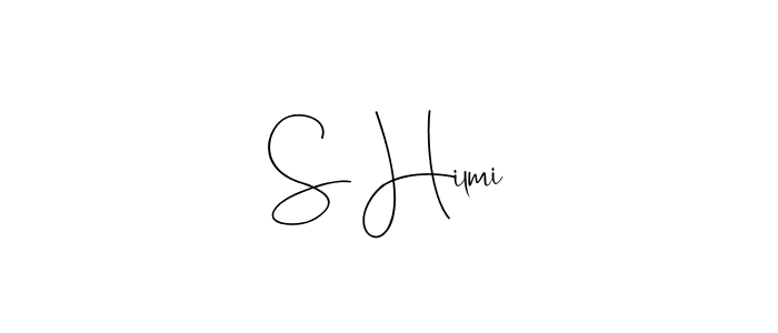 if you are searching for the best signature style for your name S Hilmi. so please give up your signature search. here we have designed multiple signature styles  using Andilay-7BmLP. S Hilmi signature style 4 images and pictures png