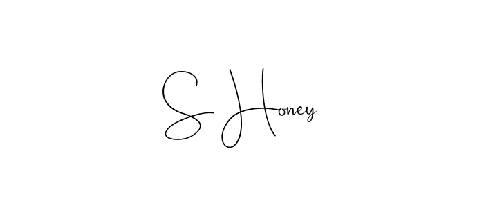 Create a beautiful signature design for name S Honey. With this signature (Andilay-7BmLP) fonts, you can make a handwritten signature for free. S Honey signature style 4 images and pictures png
