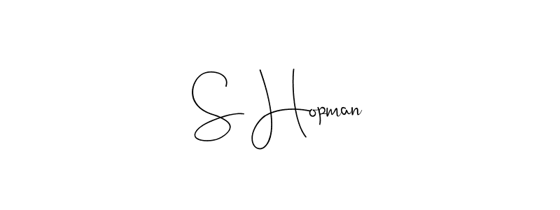 How to make S Hopman name signature. Use Andilay-7BmLP style for creating short signs online. This is the latest handwritten sign. S Hopman signature style 4 images and pictures png