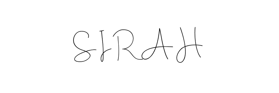 How to make S I R A H signature? Andilay-7BmLP is a professional autograph style. Create handwritten signature for S I R A H name. S I R A H signature style 4 images and pictures png