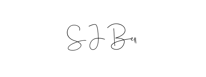 How to make S J Bell signature? Andilay-7BmLP is a professional autograph style. Create handwritten signature for S J Bell name. S J Bell signature style 4 images and pictures png
