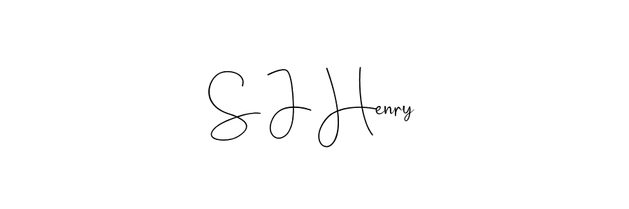 Create a beautiful signature design for name S J Henry. With this signature (Andilay-7BmLP) fonts, you can make a handwritten signature for free. S J Henry signature style 4 images and pictures png