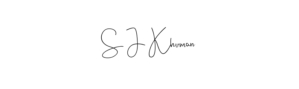 Andilay-7BmLP is a professional signature style that is perfect for those who want to add a touch of class to their signature. It is also a great choice for those who want to make their signature more unique. Get S J Khuman name to fancy signature for free. S J Khuman signature style 4 images and pictures png