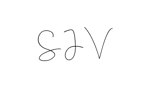 Design your own signature with our free online signature maker. With this signature software, you can create a handwritten (Andilay-7BmLP) signature for name S J V. S J V signature style 4 images and pictures png