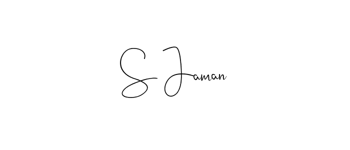 The best way (Andilay-7BmLP) to make a short signature is to pick only two or three words in your name. The name S Jaman include a total of six letters. For converting this name. S Jaman signature style 4 images and pictures png