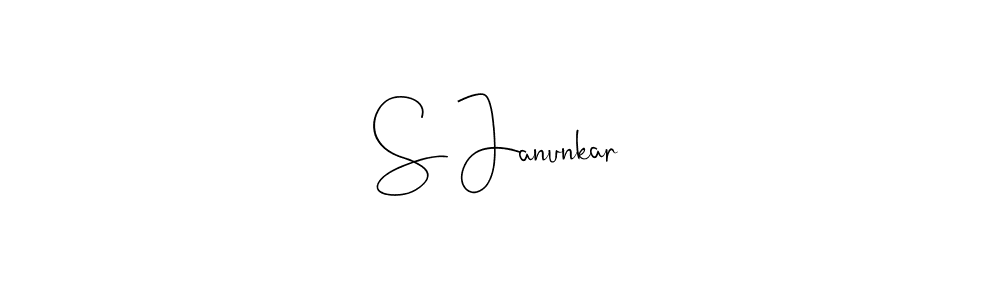 How to make S Janunkar signature? Andilay-7BmLP is a professional autograph style. Create handwritten signature for S Janunkar name. S Janunkar signature style 4 images and pictures png