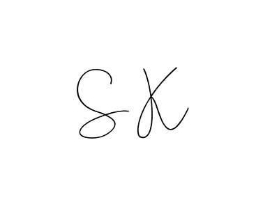 It looks lik you need a new signature style for name S K . Design unique handwritten (Andilay-7BmLP) signature with our free signature maker in just a few clicks. S K  signature style 4 images and pictures png