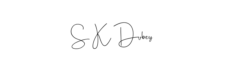 You should practise on your own different ways (Andilay-7BmLP) to write your name (S K Dubey) in signature. don't let someone else do it for you. S K Dubey signature style 4 images and pictures png