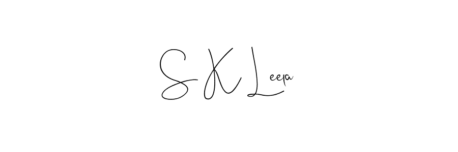 Make a beautiful signature design for name S K Leela. With this signature (Andilay-7BmLP) style, you can create a handwritten signature for free. S K Leela signature style 4 images and pictures png