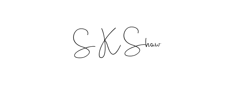 How to make S K Shaw signature? Andilay-7BmLP is a professional autograph style. Create handwritten signature for S K Shaw name. S K Shaw signature style 4 images and pictures png