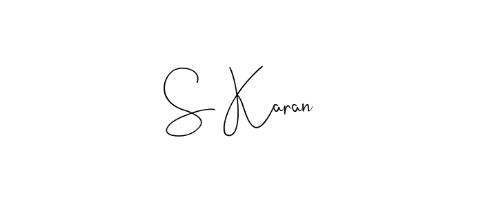 How to make S Karan name signature. Use Andilay-7BmLP style for creating short signs online. This is the latest handwritten sign. S Karan signature style 4 images and pictures png