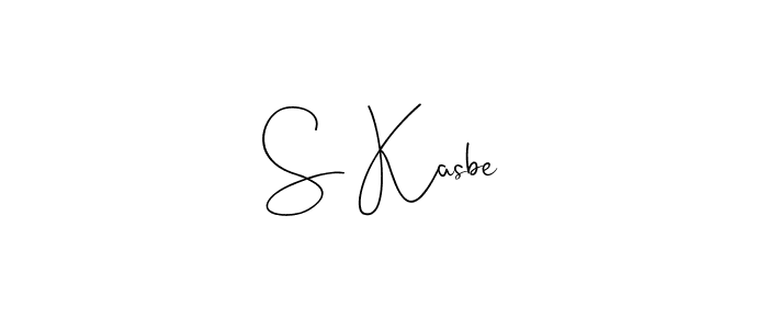 Create a beautiful signature design for name S Kasbe. With this signature (Andilay-7BmLP) fonts, you can make a handwritten signature for free. S Kasbe signature style 4 images and pictures png