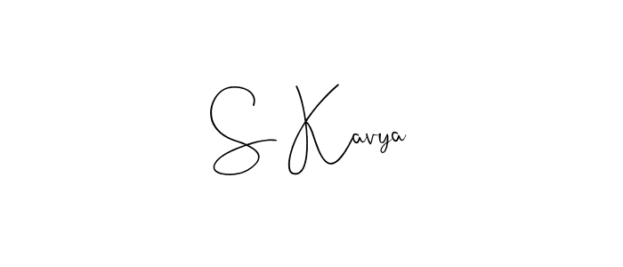 Create a beautiful signature design for name S Kavya. With this signature (Andilay-7BmLP) fonts, you can make a handwritten signature for free. S Kavya signature style 4 images and pictures png