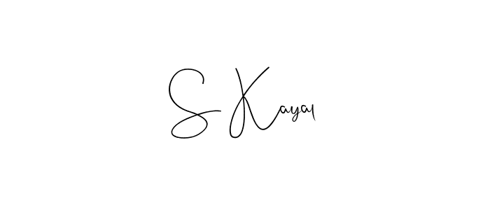 How to make S Kayal name signature. Use Andilay-7BmLP style for creating short signs online. This is the latest handwritten sign. S Kayal signature style 4 images and pictures png