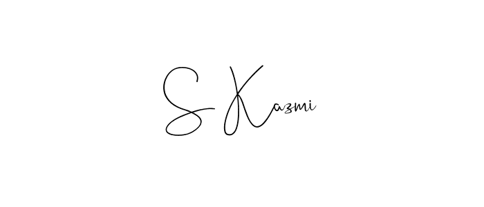 How to make S Kazmi name signature. Use Andilay-7BmLP style for creating short signs online. This is the latest handwritten sign. S Kazmi signature style 4 images and pictures png