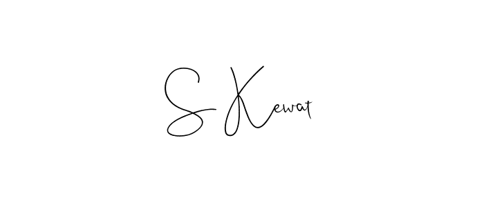 Create a beautiful signature design for name S Kewat. With this signature (Andilay-7BmLP) fonts, you can make a handwritten signature for free. S Kewat signature style 4 images and pictures png