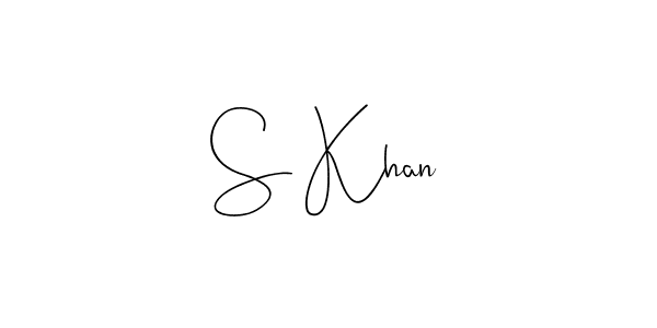 Create a beautiful signature design for name S Khan. With this signature (Andilay-7BmLP) fonts, you can make a handwritten signature for free. S Khan signature style 4 images and pictures png