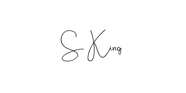 How to make S King name signature. Use Andilay-7BmLP style for creating short signs online. This is the latest handwritten sign. S King signature style 4 images and pictures png