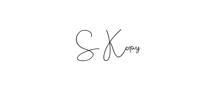 Andilay-7BmLP is a professional signature style that is perfect for those who want to add a touch of class to their signature. It is also a great choice for those who want to make their signature more unique. Get S Kolay name to fancy signature for free. S Kolay signature style 4 images and pictures png
