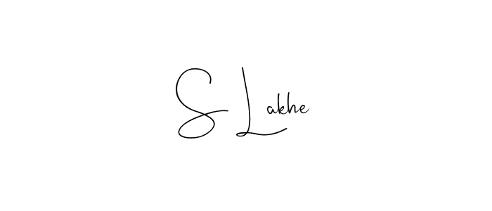 if you are searching for the best signature style for your name S Lakhe. so please give up your signature search. here we have designed multiple signature styles  using Andilay-7BmLP. S Lakhe signature style 4 images and pictures png