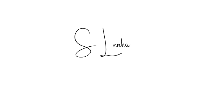 You should practise on your own different ways (Andilay-7BmLP) to write your name (S Lenka) in signature. don't let someone else do it for you. S Lenka signature style 4 images and pictures png