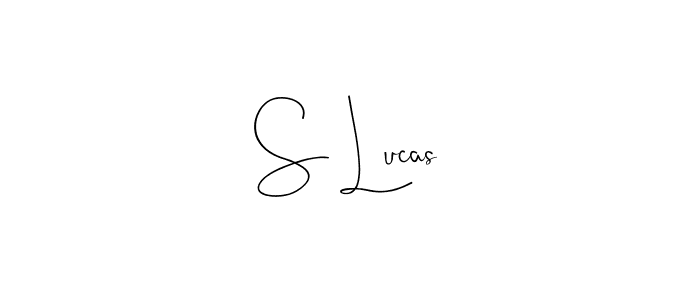 if you are searching for the best signature style for your name S Lucas. so please give up your signature search. here we have designed multiple signature styles  using Andilay-7BmLP. S Lucas signature style 4 images and pictures png