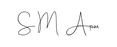 You should practise on your own different ways (Andilay-7BmLP) to write your name (S M  Alam) in signature. Don't let someone else do it for you. S M  Alam signature style 4 images and pictures png