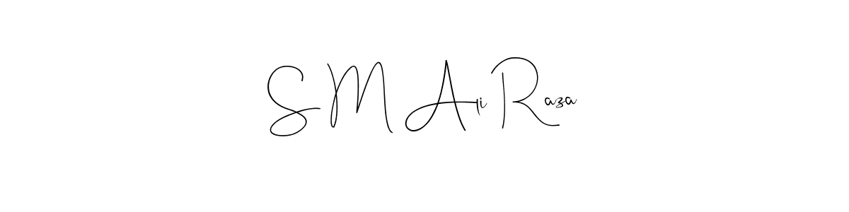 You should practise on your own different ways (Andilay-7BmLP) to write your name (S M Ali Raza) in signature. don't let someone else do it for you. S M Ali Raza signature style 4 images and pictures png