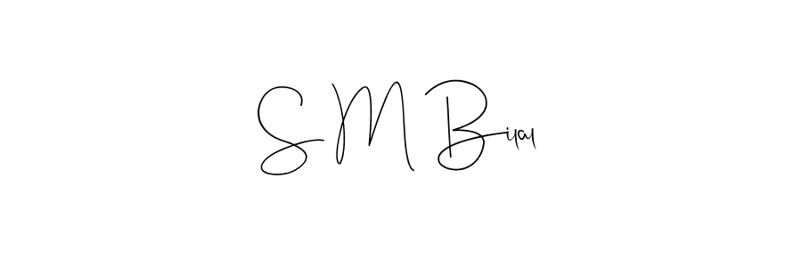 if you are searching for the best signature style for your name S M Bilal. so please give up your signature search. here we have designed multiple signature styles  using Andilay-7BmLP. S M Bilal signature style 4 images and pictures png