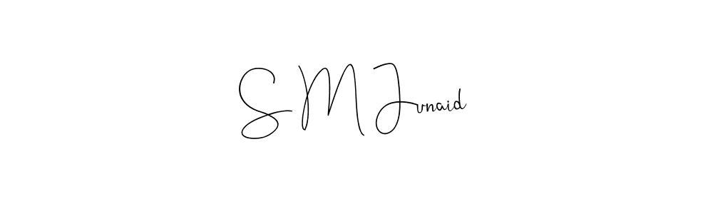 This is the best signature style for the S M Junaid name. Also you like these signature font (Andilay-7BmLP). Mix name signature. S M Junaid signature style 4 images and pictures png