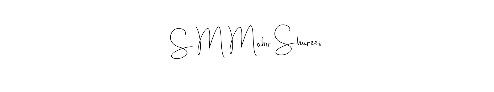 How to Draw S M Mabu Shareef signature style? Andilay-7BmLP is a latest design signature styles for name S M Mabu Shareef. S M Mabu Shareef signature style 4 images and pictures png