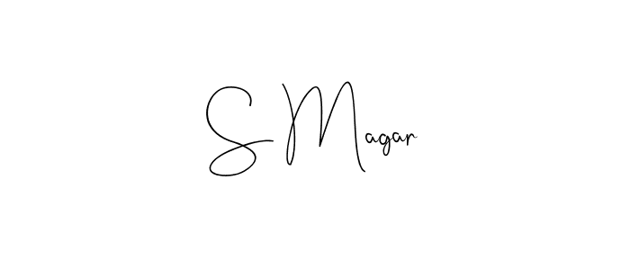 Also we have S Magar name is the best signature style. Create professional handwritten signature collection using Andilay-7BmLP autograph style. S Magar signature style 4 images and pictures png