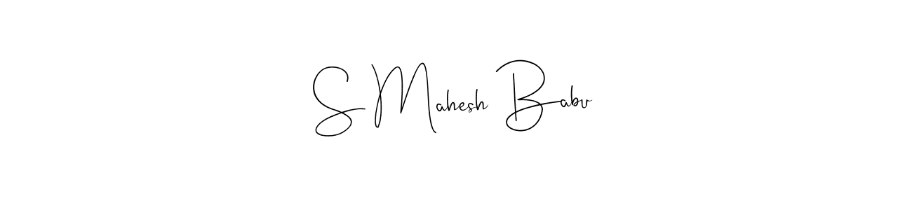 The best way (Andilay-7BmLP) to make a short signature is to pick only two or three words in your name. The name S Mahesh Babu include a total of six letters. For converting this name. S Mahesh Babu signature style 4 images and pictures png