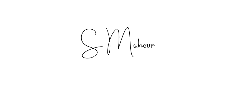 Use a signature maker to create a handwritten signature online. With this signature software, you can design (Andilay-7BmLP) your own signature for name S Mahour. S Mahour signature style 4 images and pictures png