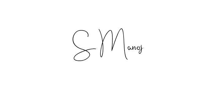 S Manoj stylish signature style. Best Handwritten Sign (Andilay-7BmLP) for my name. Handwritten Signature Collection Ideas for my name S Manoj. S Manoj signature style 4 images and pictures png