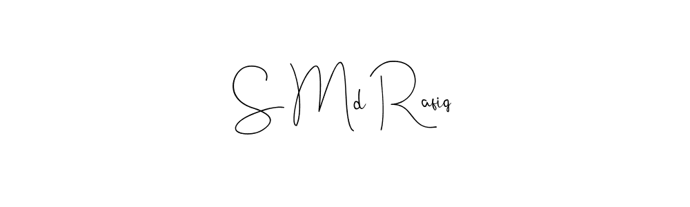 if you are searching for the best signature style for your name S Md Rafiq. so please give up your signature search. here we have designed multiple signature styles  using Andilay-7BmLP. S Md Rafiq signature style 4 images and pictures png