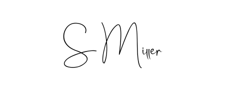 Designed for modern professionals: S Miller name signature crafted with Andilay-7BmLP script. Ready for digital PDF workflows. S Miller signature style 4 images and pictures png