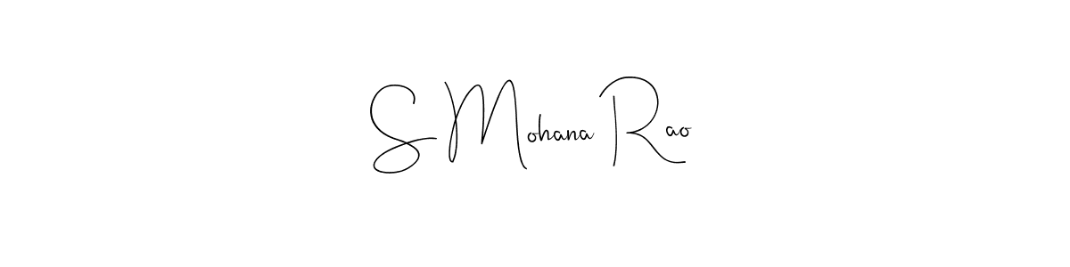 You should practise on your own different ways (Andilay-7BmLP) to write your name (S Mohana Rao) in signature. don't let someone else do it for you. S Mohana Rao signature style 4 images and pictures png