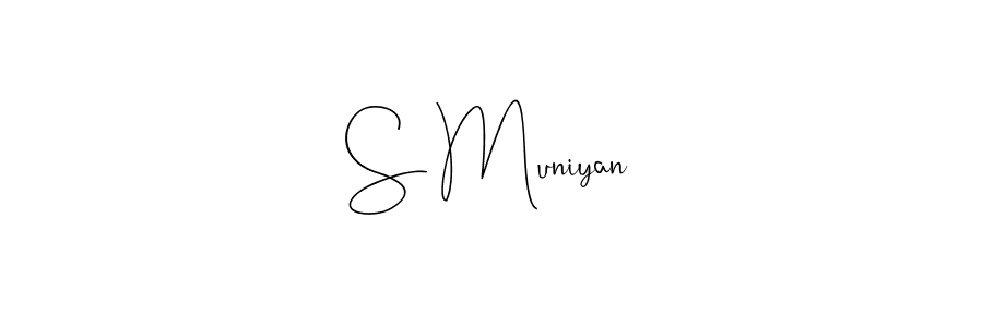 Also we have S Muniyan name is the best signature style. Create professional handwritten signature collection using Andilay-7BmLP autograph style. S Muniyan signature style 4 images and pictures png