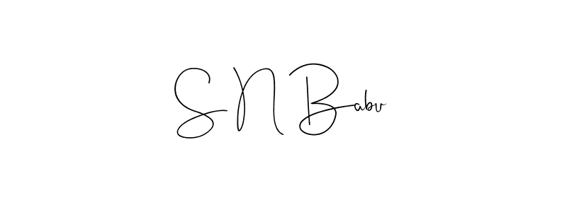 Use a signature maker to create a handwritten signature online. With this signature software, you can design (Andilay-7BmLP) your own signature for name S N Babu. S N Babu signature style 4 images and pictures png