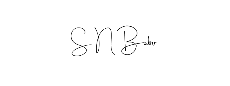 Here are the top 10 professional signature styles for the name S N Babu. These are the best autograph styles you can use for your name. S N Babu signature style 4 images and pictures png