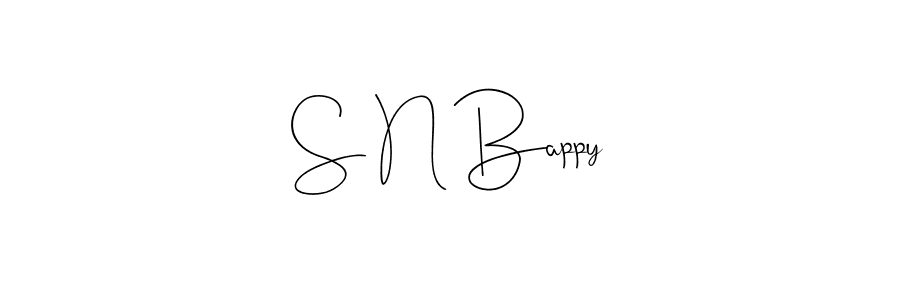The best way (Andilay-7BmLP) to make a short signature is to pick only two or three words in your name. The name S N Bappy include a total of six letters. For converting this name. S N Bappy signature style 4 images and pictures png