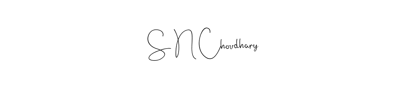 This is the best signature style for the S N Choudhary name. Also you like these signature font (Andilay-7BmLP). Mix name signature. S N Choudhary signature style 4 images and pictures png