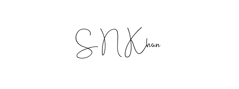 How to make S N Khan name signature. Use Andilay-7BmLP style for creating short signs online. This is the latest handwritten sign. S N Khan signature style 4 images and pictures png